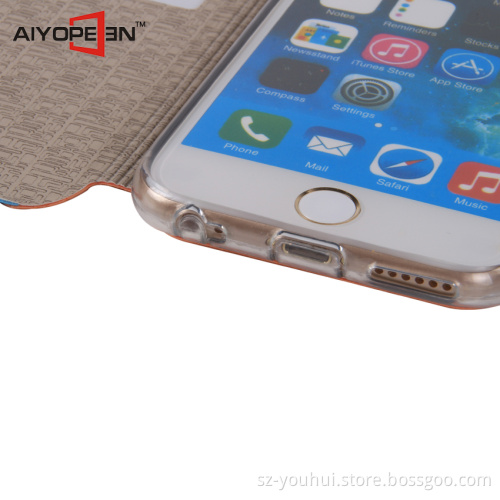 High quality luxury offical style PU leather for iphone 6 /iphone 6s stand case